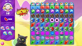 CANDY CRUSH SAGA COMBO PARTY 🔥🔥🔥 COLLECTING 1000 RED CANDIES 🍬  SPECIAL LEVEL 50 [upl. by Allin]