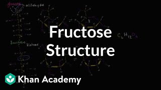 Molecular structure of fructose  Macromolecules  Biology  Khan Academy [upl. by Leraj]