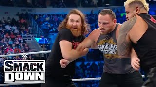 The New Day and the Brawling Brutes Ambush the Usos  WWE SmackDown Highlights 11422  WWE on USA [upl. by Shakti]