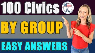 US Citizenship Official USCIS 100 Civics Questions 2008 version BY GROUP [upl. by Ayat]