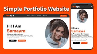 How to Make A Portfolio Website using HTML CSS amp JavaScript  Portfolio website [upl. by Aihsemak]