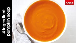 4 ingredient easy pumpkin soup [upl. by Aerol]