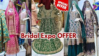 Hyderabad Khada Dupatta Tail Cut Gown Sharara Bridal Expo OFFER YS Textiles Hyderabad [upl. by Aihcats]