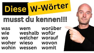 ALLE WWörter die du im Deutschen brauchst  WFragen auf Deutsch [upl. by Hpesojnhoj]