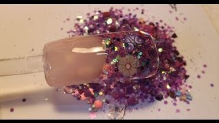 Using Chunky Glitter Mix with Builder Gel  Tutorial [upl. by Taran]