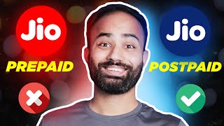 Jio Prepaid VS Jio Postpaid Plan Maybe Postpaid is Better for You Hindi [upl. by Mccourt]