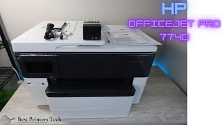 HP Officejet Pro 7740 Unboxing Setup amp Review [upl. by Kirstin500]