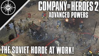 Total Soviet Mobilization  Company of Heroes 2 Advanced Powers Gameplay [upl. by Etnuhs]