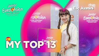 Junior Eurovision 2024  My Top 13  NEW 🇪🇸 [upl. by Algar]