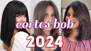 CORTES de MODA BOB CORTO 2024 ✂️😱 ESTILOS y CORTES MUJER BOB [upl. by Ydnirb]