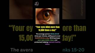 quotYour eyes blink more than 15000 times a dayquot facts humanfacts science body life eyes [upl. by Ynneb]