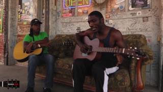 Cedric Burnside Trying Out His New Martin Guitar Clarksdale MS [upl. by Aleyam]