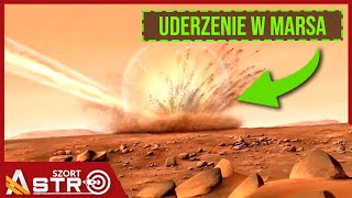 Potężne uderzenie w powierzchnię Marsa Zdjęcia i odgłos  AstroSzort [upl. by Madai]