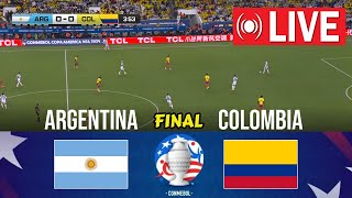 🔴Argentina vs Colombia LIVE  Final Copa América 2024 [upl. by Gaughan]