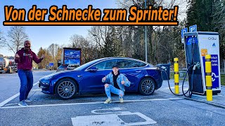 Nach LadeFlop Tesla Model 3 SR mit Software Update 3x schneller [upl. by Hermie]