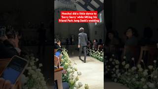 Heechul did a little dance to Sorry Sorry while MCing his friend Park Jung Seoks wedding [upl. by Eatnoid]