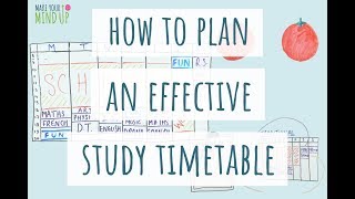 How To Make An EFFECTIVE STUDY TIMETABLE  Revision Timetable  Productivity [upl. by Ijic]