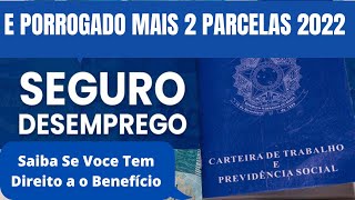 PRORROGAÇÃO DO SEGURO DESEMPREGO 2022 SAIBA SE VOCE TEM DIREITO segurodesemprego notícias [upl. by Azriel]