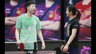 Ma Long Chen Meng practice together [upl. by Schug]