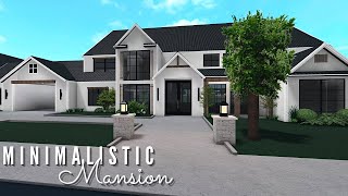 Bloxburg Minimalistic Mansion House Build Roblox Realistic Build [upl. by Brass]