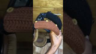 Crochet headphone cover Audio technica atx m50bt crochet headphone brown black confidence [upl. by Angelia]