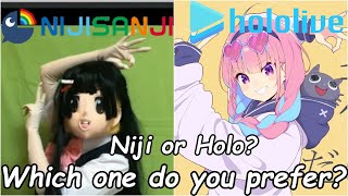 Differences between Nijisanji and Hololive NijisanjiHololoveEng subKuzuhaAquakanaepekora [upl. by Innoc]