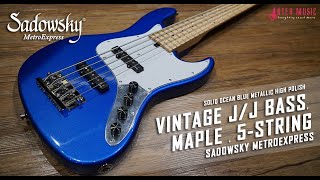 Sadowsky MetroExpress Vintage JJ 5 Maple  Solid Ocean Blue Metallic High Polish [upl. by Oira201]