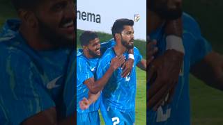 A Bullet Header ⚡ INDMAS BlueTigers IndianFootball BackTheBlue RahulBheke shorts [upl. by Nojel344]