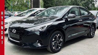 Hyundai Verna 2022  Verna SxO Turbo 🔥  Black Colour  Detailed Walkaround Video [upl. by Annayad]