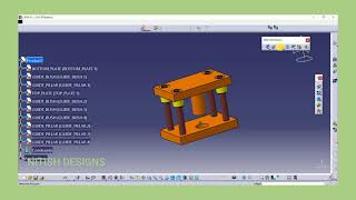 CATIA V5 KINEMATICS TUTORIAL  PRESS TOOL ASSEMBLY [upl. by Grimonia910]