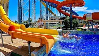 Drop Water Slide at Aquapark Nessebar [upl. by Kerr581]