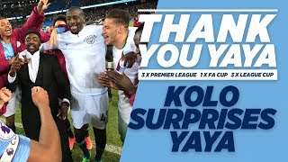 KOLO SURPRISES YAYA  Yaya Toure Goodbye [upl. by Ehc541]