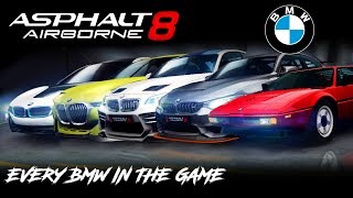 Asphalt 8 Full BMW Showcase Every Car ingame [upl. by Aisilef]