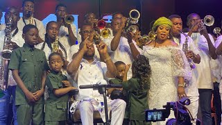 YINKA AYEFELE WITH WIFE amp CHILDREN ON STAGE AT HIS BIRTHDAY MEGA PRAISE CONCERT “JUDAH MEGA PRAISE” [upl. by Kiryt]