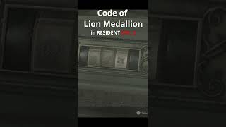 Lion Medallion code in Resident Evil 2  Lion statue Code [upl. by Albers]