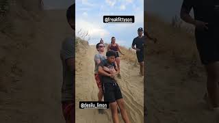 12 yo Drags His Friend to Safety Up the Hill fatherhood training strength [upl. by Irej792]