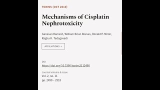 Mechanisms of Cisplatin Nephrotoxicity  RTCLTV [upl. by Llerryt594]