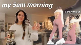 my productive 5am morning routine vlogmas day 21 [upl. by Tenom470]