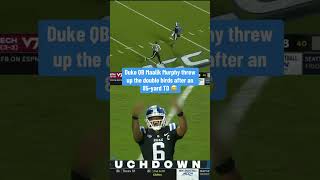 Duke QB Maalik Murphy Flips Double Birds After Throwing Long Touchdown Pass vs Virginia Tech 🖕😈 [upl. by Oeramed]