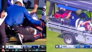 Ball Boy Injured BRUTAL Collision With QB Will Levis Carted Off Titans Vs Colts In Week 6 [upl. by Aicillyhp496]