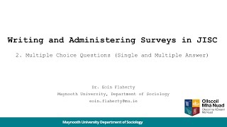 Multiple Choice Questions Single and Multiple Answer in JISC [upl. by Kessiah837]