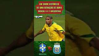 UM SHOW HISTÓRICO DE UMA GERAÇÃO DE OURO BRASIL 4 X 1 ARGENTINA brasil argentina futebol [upl. by Atolrac]