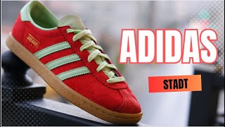 Adidas Stadt  one more hype pair of trainers from Adidas terrace in red and mint color decision [upl. by Araek673]