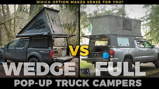 Wedgestyle vs Full PopUp Truck Campers in 6 minutes [upl. by Iak591]