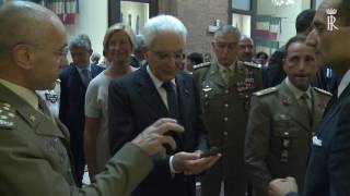 Mattarella in visita agli spazi ristrutturati del Sacrario delle Bandiere delle Forze Armate [upl. by Eissim]