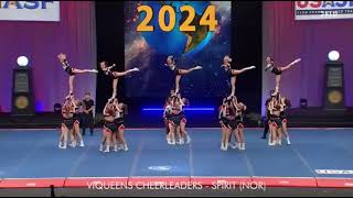 Viqueens Cheerleaders Norway Spirit Finals At The Cheerleading Worlds 2024 CHAMPIONS [upl. by Awra]