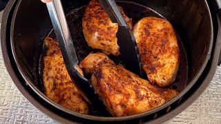 Air Fryer Chicken Breasts Recipe  How To Cook Boneless Skinless Chicken Breasts In The Air Fryer [upl. by Ynaffet]