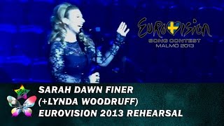 Sarah Dawn Finer ampLynda Woodruff  Eurovision 2013 final rehearsal  quotThe Winner Takes It Allquot [upl. by Eillime]