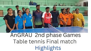 Table tennis final Match Highlights  Bapatala winnerAgc Bapatala vs CFST collegeAngrau [upl. by Nnaeirrac880]