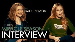 The Miracle Season Interview Erin Moriarty amp Danika Yarosh [upl. by Ashatan177]